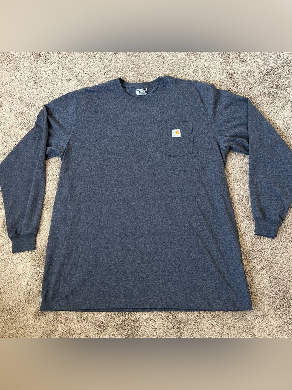 Carhartt 2XLT Charcoal Loose Fit Long Sleeve Pocket Shirt
